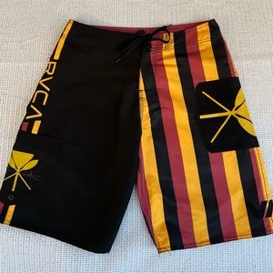 RVCA polyester board shorts/ trunks, size 31